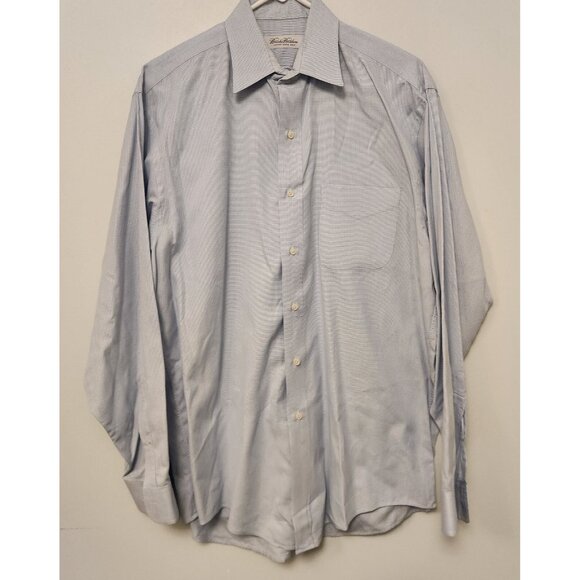 Brooks‎ Brothers Dress Shirt Long Sleeve Button Down Sz 16-34/35 Light Blue EUC - Picture 3 of 9